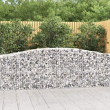 Arched Gabion Baskets 10 pcs 400x50x80/100 cm Galvanised Iron 3145951