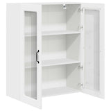 Wall Glass Cabinet PORTO White 80 x 31 x 100 cm Engineered Wood 885505