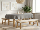 Table Cloth 5 pcs Oval Light Grey 130 x 180 cm Polyester 42040269