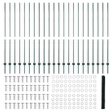 Welded Wire Fence 50 x 1.6 m PVC-Coated Steel Green 3336770