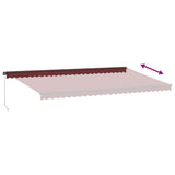 Manual Retractable Awning with LEDs Burgundy 600x350 cm 3215011