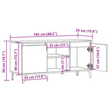 TV Cabinet Old Wood 102x35x50 cm Engineered Wood 856430