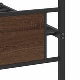 Bed Frame without Mattress Brown Oak 100x190 cm Engineered Wood 4106853