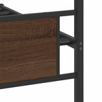 Bed Frame without Mattress Brown Oak 100x200 cm Engineered Wood 4106854
