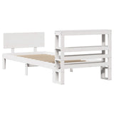 Bed Frame with Headboard without Mattress White 90x200 cm 3306081