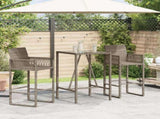 Outdoor Bar Table Grey 70x70x110 cm Poly Rattan 368695