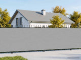 Balcony Privacy Screen 150 x 800 cm Polyester Light Grey 42036284