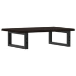 Basin Shelf Wall Mounted Steel and Solid Wood Oak 3302581