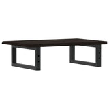 Basin Shelf Wall Mounted Steel and Solid Wood Oak 3302581