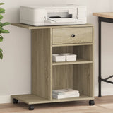 Printer Stand with Wheels Sonoma Oak 60x40x68.5 cm 840641
