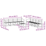 Outdoor Sofa Set 9 pcs Natural 3366197
