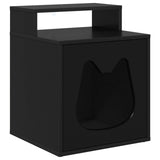 Cat House Black 42.5 x 40 x 53.5 cm Engineered Wood 8000690