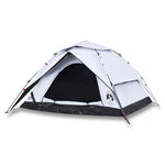 Camping Tent Dome 4-Person White Blackout Fabric Quick Release 4004184
