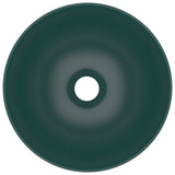 Bathroom Sink Ceramic Dark Green Round 146981