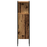 Bathroom Furniture Set with Door 4 pcs Old wood Engineered wood 3332594