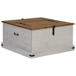 Storage Chest HALDEN White 91x91x47 cm Solid Wood Pine 4018406
