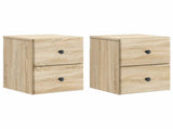 Wall-Mounted Bedside Cabinet 2 pcs Sonoma Oak 34.5 x 33 x 40 cm 899150