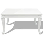 ZNTS Coffee Table 80x80x42 cm High Gloss White 243379