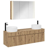 Bathroom Cabinet Set 4 pcs Artisan Oak Engineered Wood 3406670