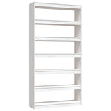Book Cabinet/Room Divider White 100x30x200 cm Solid Pinewood 808229