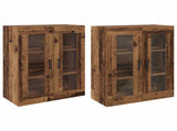 Wall Mounted Cabinets 2 pcs Old wood 69.5 x 34 x 90 cm 3394584