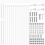 Garden Fence Woerden White 1.7 x 1 m Powder-coated Steel 42003880