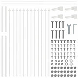 Garden Fence White 3.4 x 1 m Powder-coated steel 3334040