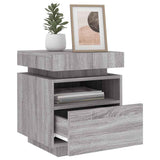 Bedside Cabinets with LED Lights 2 pcs Grey Sonoma 40x39x48.5 cm 836795