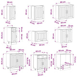 14 Piece Kitchen Cabinet Set "Lucca" Concrete Grey Engineered Wood 3314985