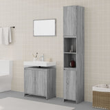 ZNTS 3 Piece Bathroom Furniture Set Grey Sonoma Engineered Wood 3152720