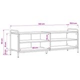TV Cabinet 140 x 39.5 x 50 cm Artisan Oak Engineered Wood 8013769