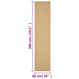 Rug Natural Sisal 66x300 cm 136302