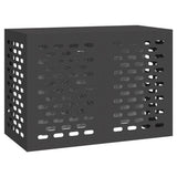 Air Conditioner Cover Black 100 x 50 x 70 cm Steel 865897