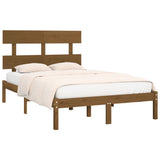 Bed Frame without Mattress Honey Brown 200x200 cm Solid Wood 3104696