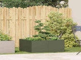 Planter Olive Green 80x80x40 cm Cold-rolled Steel 860741