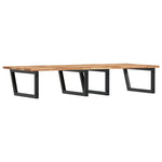 ZNTS Basin Shelf Wall Mounted Steel and Solid Wood Acacia 3302931