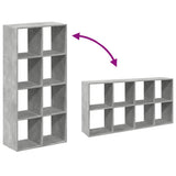 Room Divider Bookcase Concrete Grey 69.5x29x137.5 cm Engineered Wood 858024
