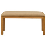 Dining Bench 95 x 32 x 45 cm Solid Oak Wood Beige 42039172