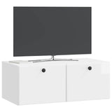 Wall-Mounted TV Cabinet 78.5 x 41 x 30 cm High Gloss White 899199