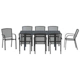 Garden Dining Set 9 pcs Anthracite Powder-coated Steel 3378813