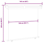 Balcony Side Awning 165x250 cm Brown 48435