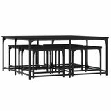 Nesting Coffee Tables 5 pcs Black Engineered Wood 835334