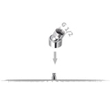 Rain Shower Head 2 pcs Stainless Steel 50x50 cm 275943