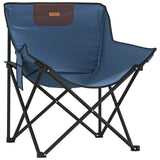 Camping Chairs with Pocket Foldable 2 pcs Blue 366547