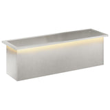Garden Planter with LED Silver 30 x 100 x 30 cm Stainless Steel 8008120