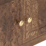 TV Cabinet 138x30x46 cm Solid Mango Wood 286552