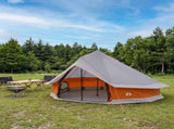 Tipi Tent with Roof Grey and Orange 700 x 700 x 395 cm 42028713