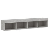 TV Cabinets with LED Lights 2 pcs Concrete Grey 80x30x30 cm 837148