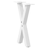 Coffee Table Legs X-Shaped 2 pcs White 38x cm Steel 4012893