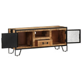 TV Cabinet 110x31x46 cm Rough Mango Wood 328284